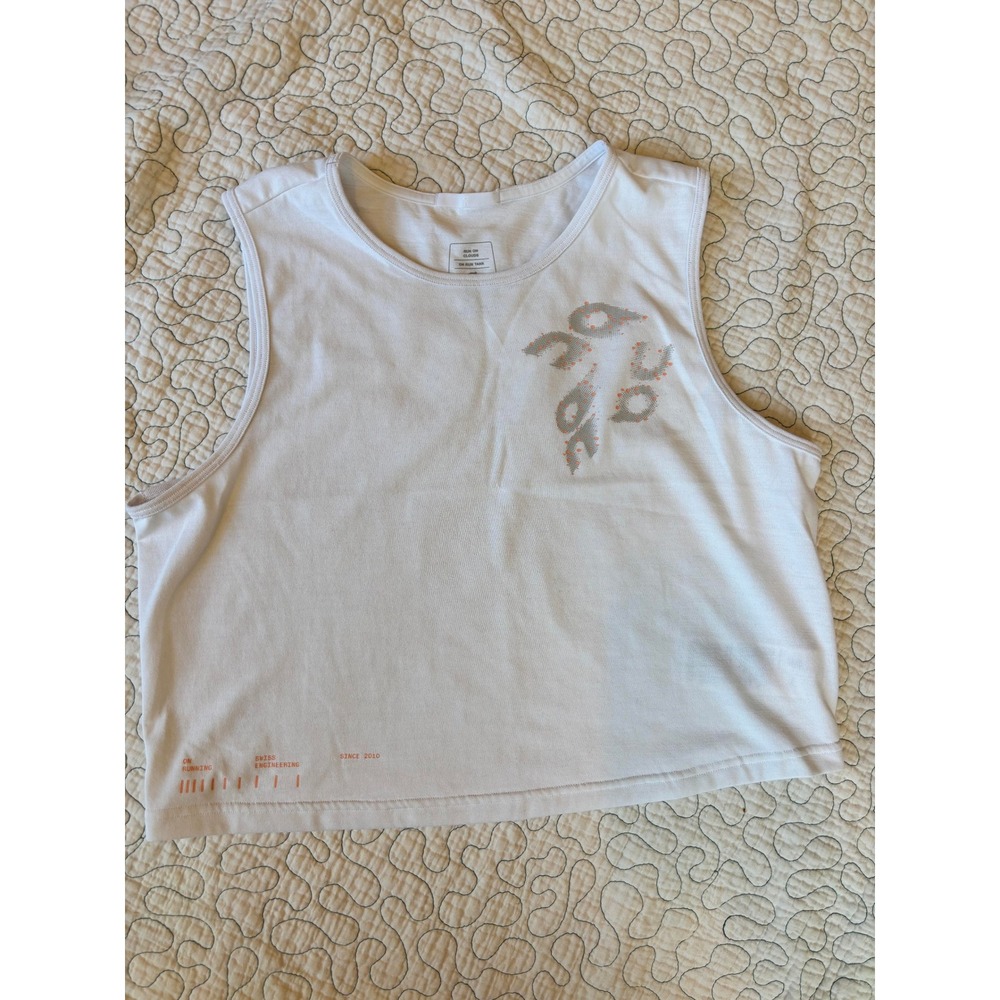 On Running On Run Tank Womens Medium White Sleeveless Tank Top NWOT‎